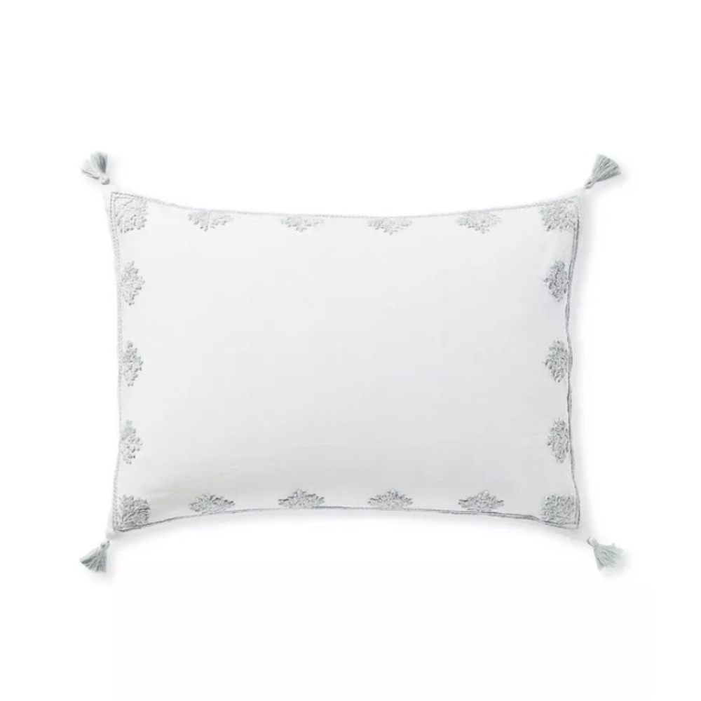 SERENA & LILY BROOKSIDE STANDARD SHAM, COLOR SKY, SET OF 2